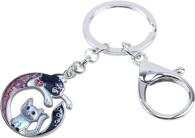 Thumbnail 1 de BAMAY Porte-clés Chat émaillé Fête Mères