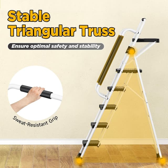 Detalle de Urackify 5 Step Ladder 150 kg capacity