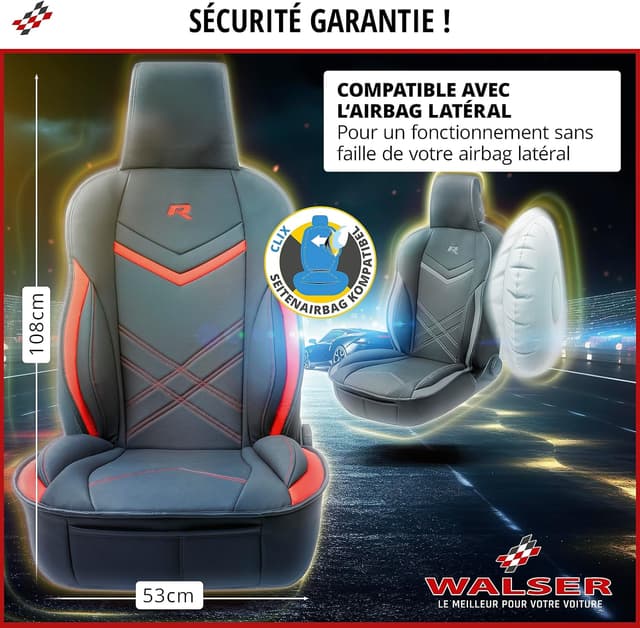 Thumbnail 3 de Walser Rey Housse de siège universelle Noire