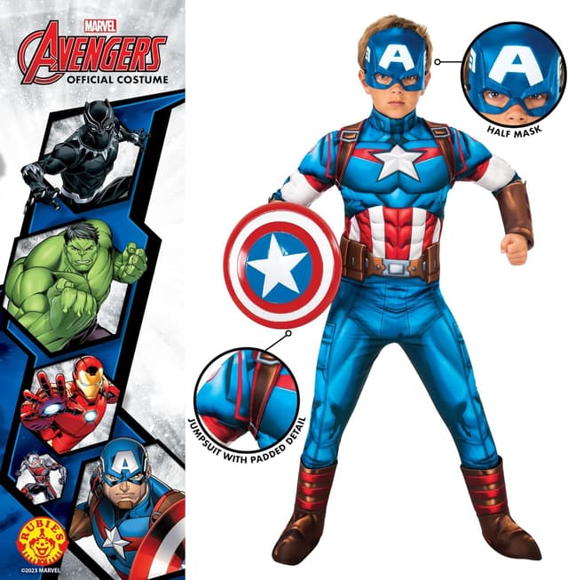 Thumbnail 2 de Rubie's Captain America Deluxe Child Costume