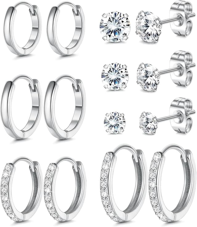 Detalle de Ohrstecker-Set aus 316L für 7 Paar Piercings