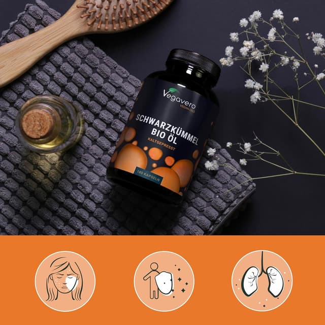 Detalle 2 de Vegavero Bio Schwarzkümmelöl Kapseln 1000 mg