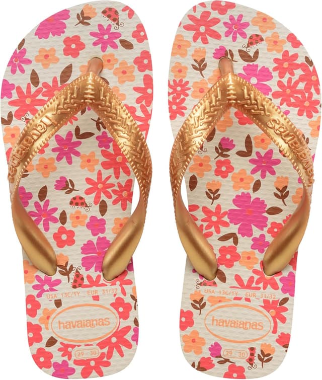 Detalle de Havaianas Hav. Kids Flores infradito bambine e ragazze con suola antiscivolo