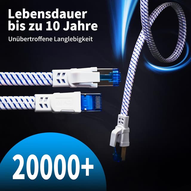 Thumbnail 5 de HUO JI Cat 8 LAN Kabel 15 m 40 Gbit/s