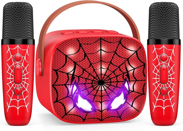 Detalle de Braxel Karaoke Machine with 2 Wireless Microphones (Bluetooth 5.3) for Kids aged 3–12