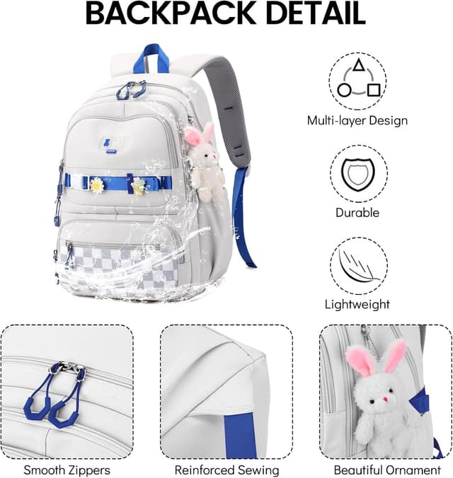 Thumbnail 4 de Amythe Sac à Dos Fille 33x20x46 cm Blanc