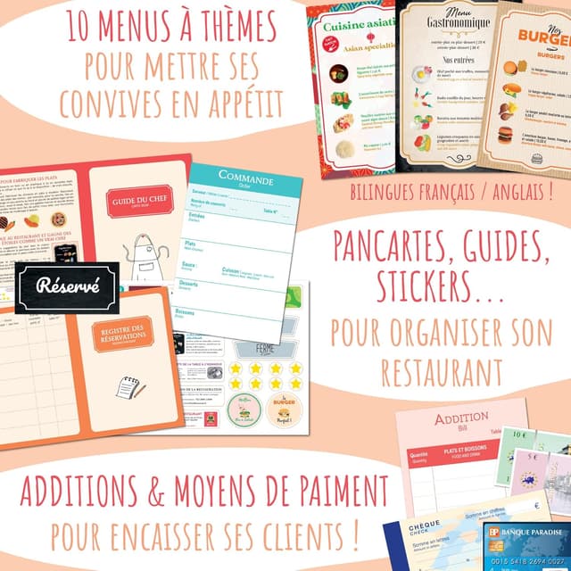 Thumbnail 4 de Amulette CHEF Mon Premier Restaurant 40+ accessoires 🎲