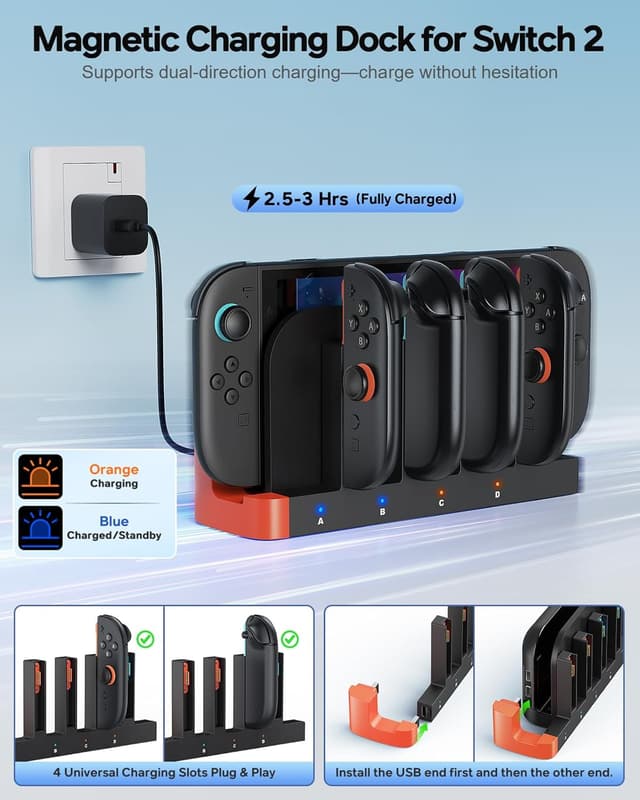 Detalle 2 de YUANHOT Familienzubehör 28‑in‑1 Set für Switch 2