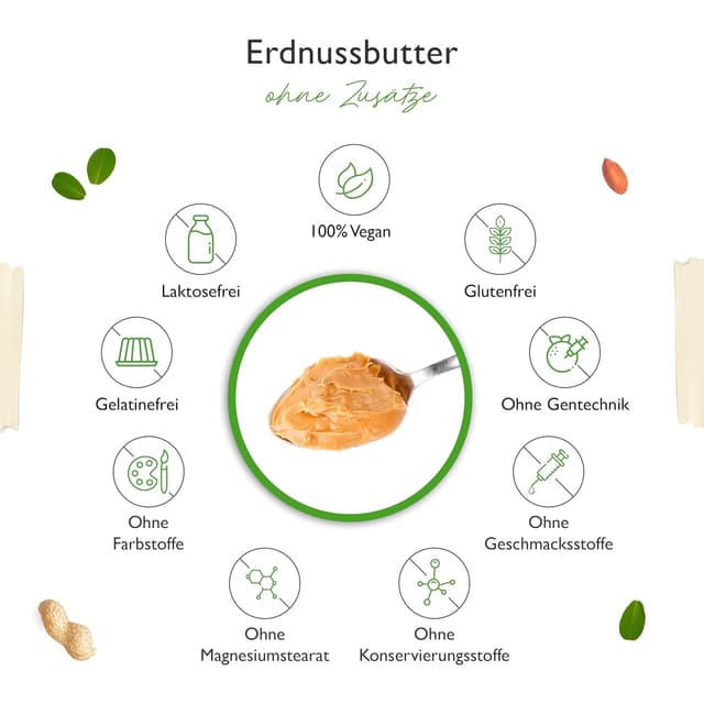 Thumbnail 4 de Erdnussbutter Crunchy 1kg natürliches Peanut Butter ohne Zusätze