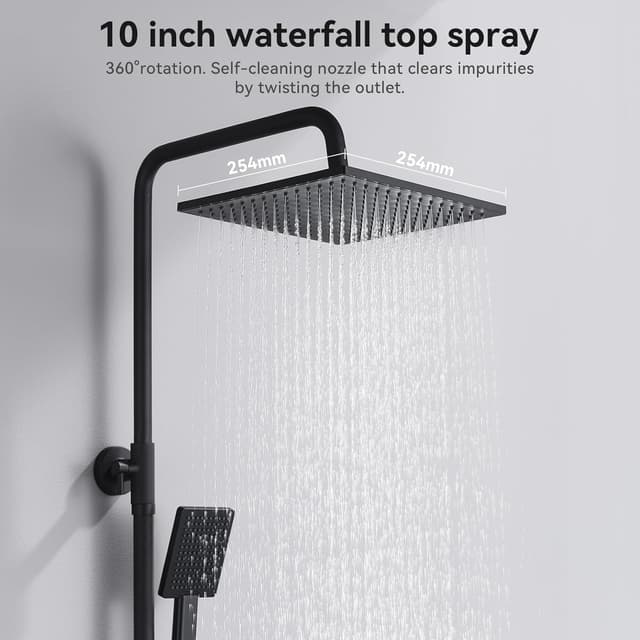 Thumbnail 4 de DERW Adjustable Shower Riser Rail Kit 10