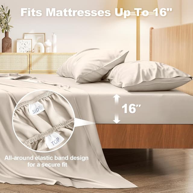 Thumbnail 3 de Vipfree Bamboo Rayon Sheets King 300TC