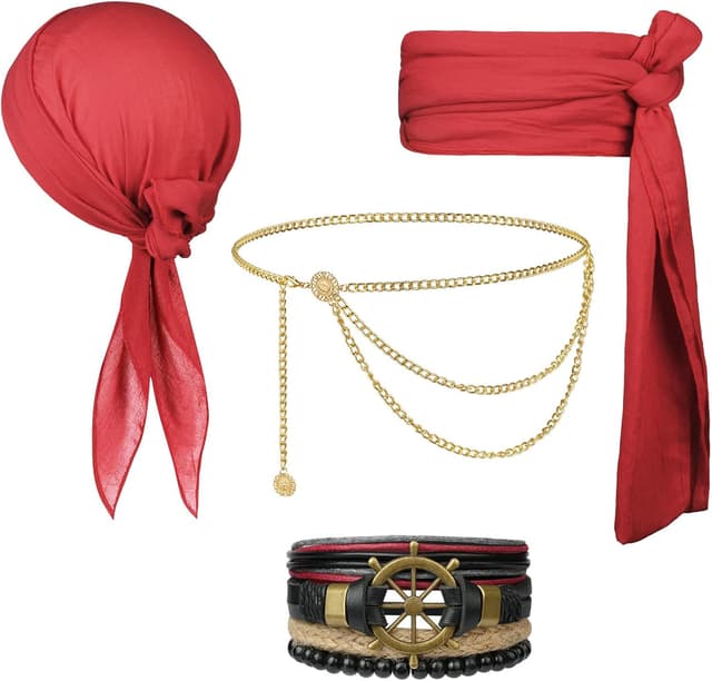 Thumbnail 6 de Alaoo Accesorios Disfraz Capitán Pirata 7 piezas