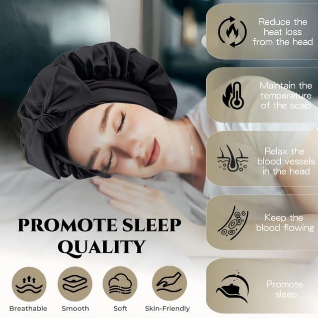 Thumbnail 1 de VECIIR Silk Bonnet Adjustable Large 13.7 in