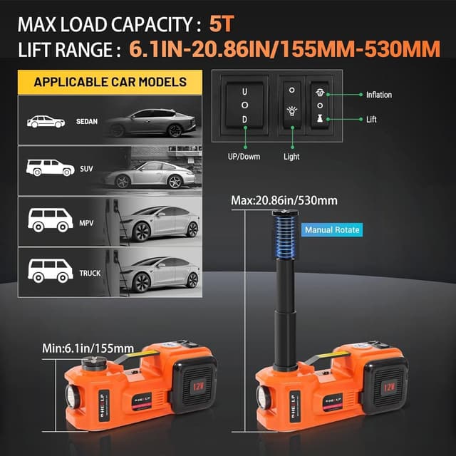 Thumbnail 1 de E-HEELP Electric Car Jack 5 Ton ๐