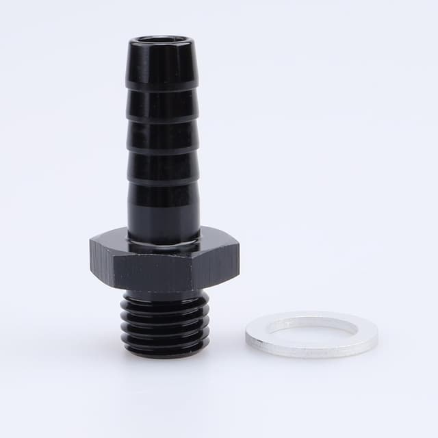 Detalle 2 de AC Performance straight metric male to 3/8 hose barb fitting adapter (M12x1.5)
