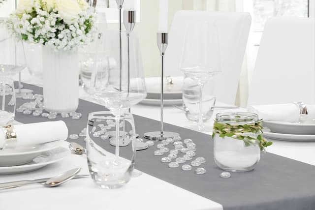 Thumbnail 6 de Dunkelgrauer Tischläufer 30 cm x 25 m