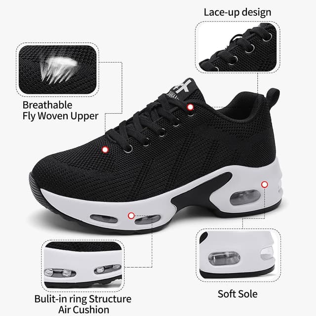 Detalle de Hanani Laufschuhe Damen Sneaker Leicht