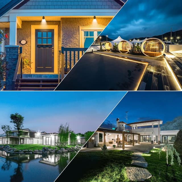 Detalle 2 de Linke Solar Spot Lights Outdoor Garden (2700K/4000K/6000K) Adjustable 6-in-1 LED Solar Uplighters, IP66 waterproof