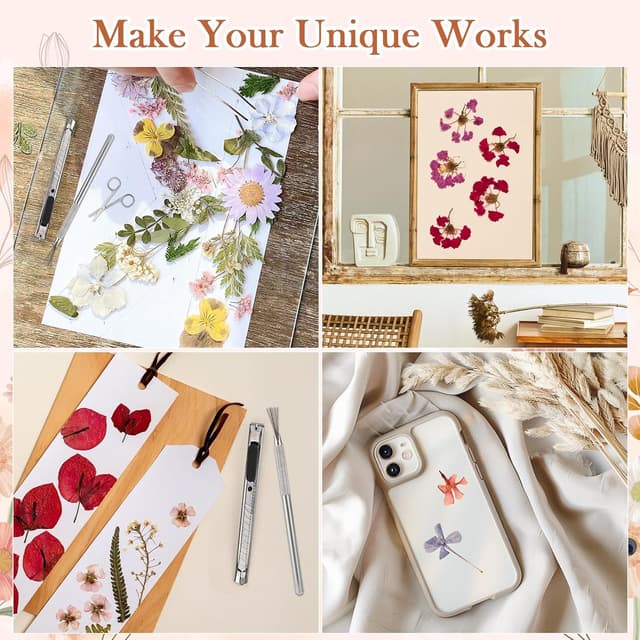 Thumbnail 6 de GOLDGE Extra Large Flower Press for Adults (27.5 x 27.5cm) – 10-Layer Wooden Pressing Kit with Storage Bag