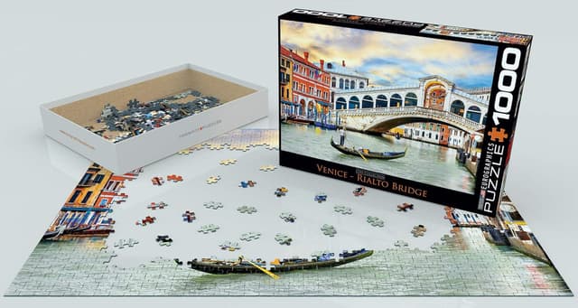 Detalle 1 de EuroGraphics 6000-0766 Venise Rialto – Puzzle 1000 pièces en carton recyclé