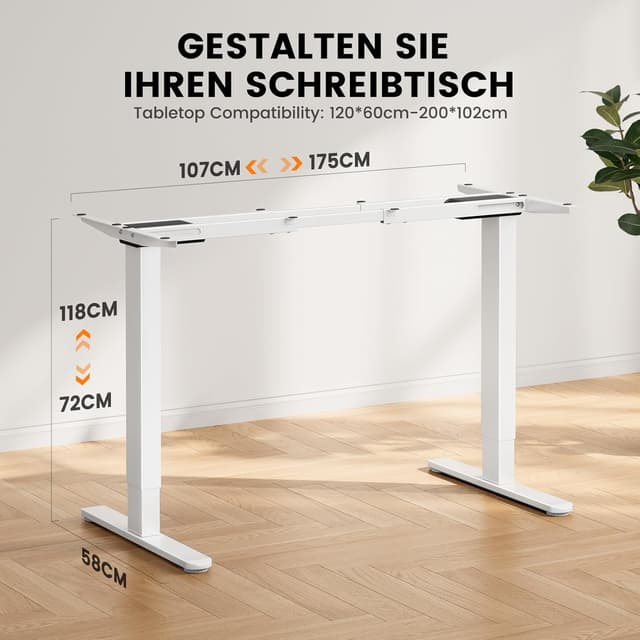 Thumbnail 2 de ErGear Dual Motor Höhenverstellbarer Schreibtisch 120 kg