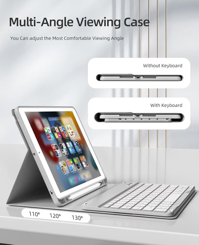 Thumbnail 4 de JKSML Tastatur Hülle für iPad 9./8./7. Generation