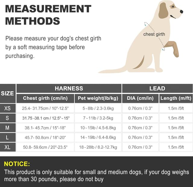 Thumbnail 6 de haapaw Dog Harness and Lead Set – No Pull adjustable step-in harness with reflective padded vest