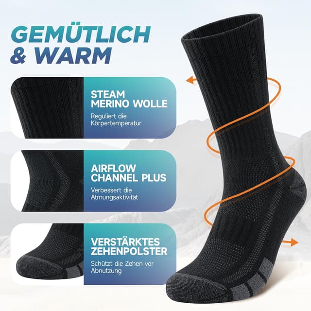 Detalle 2 de TANSTC Merino Socken Herren 3 Paar