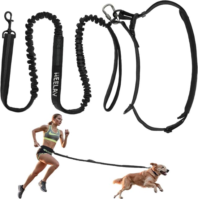 Thumbnail 6 de Heelay Freihändige Hundeleine (Crossbody) – 2,0–3,9 m, gepolsterter Griff, für 8–50 kg, schwarz