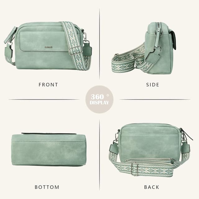 Detalle de Gladdon sac bandoulière femme en cuir PU imperméable, petit format avec bandoulière amovible