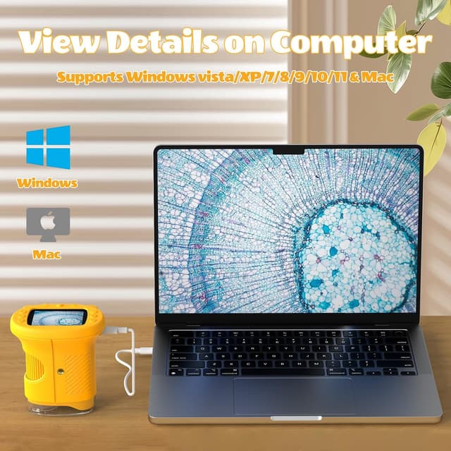 Thumbnail 4 de OAEBLLE Microscope Enfant 1000x avec écran 2,4″