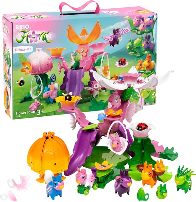 Detalle de BRIO Flora Blumenstadt Deluxe Set (36242) – kreatives Spielset für Kinder ab 3 Jahren