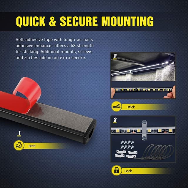 Detalle 2 de Nilight TR-05 2PCS 60-Inch 180-LED Bed Strip Kit with Waterproof On/Off Switch & Splitter