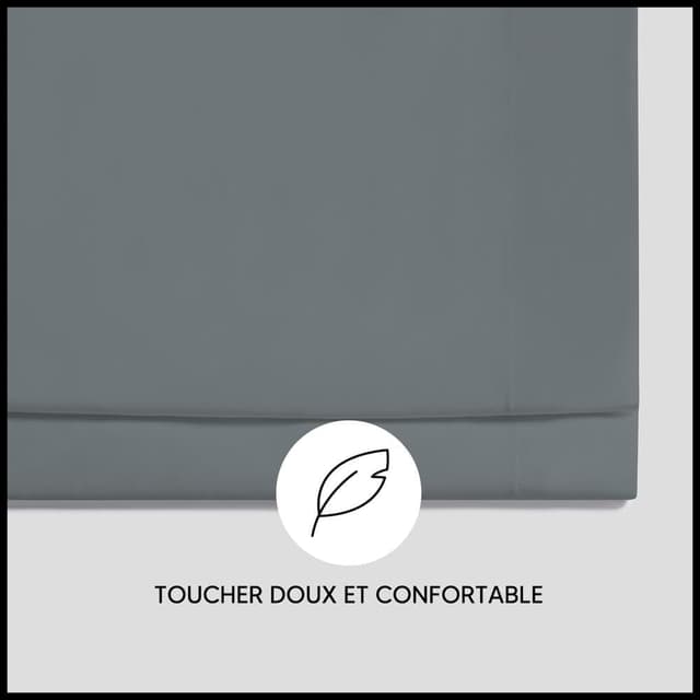 Thumbnail 1 de Richbond Drap Plat 240x270 Microfibre Gris Clair