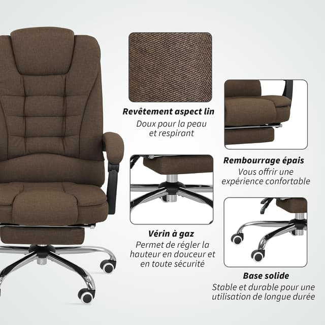 Thumbnail 5 de Vinsetto fauteuil de bureau ergonomique 120 kg