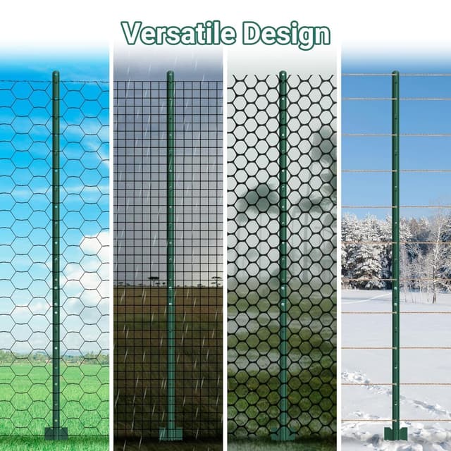 Thumbnail 4 de Sptchapn 6ft Metal Fence Post Pack of 10