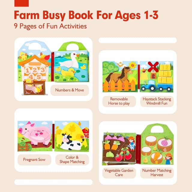 Thumbnail 1 de hahaland Montessori Busy Book 15-in-1