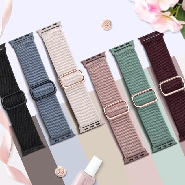 Thumbnail 5 de Higgs 6 Pack Stretchy Nylon Watch Straps 6-Pack