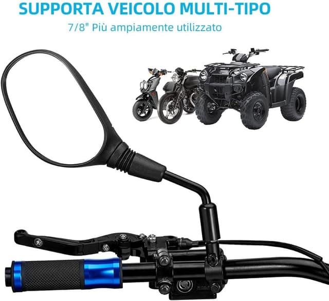 Thumbnail 4 de KEMIMOTO Specchietto retrovisore universale 7/8"