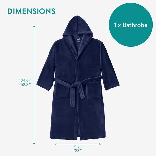 Thumbnail 5 de HOMELEVEL Robe de chambre polaire longue