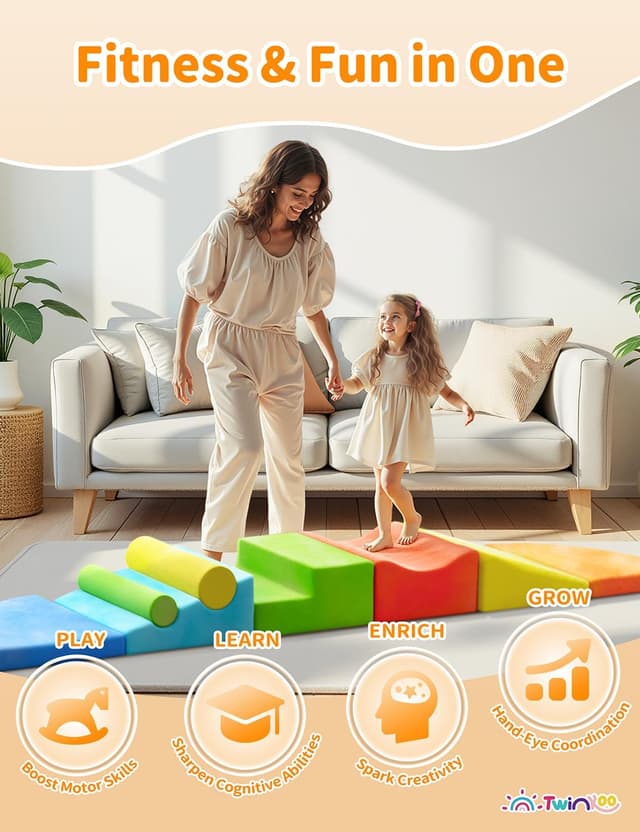 Thumbnail 4 de Twinkoo Extra Large Foam Climbing Set 8