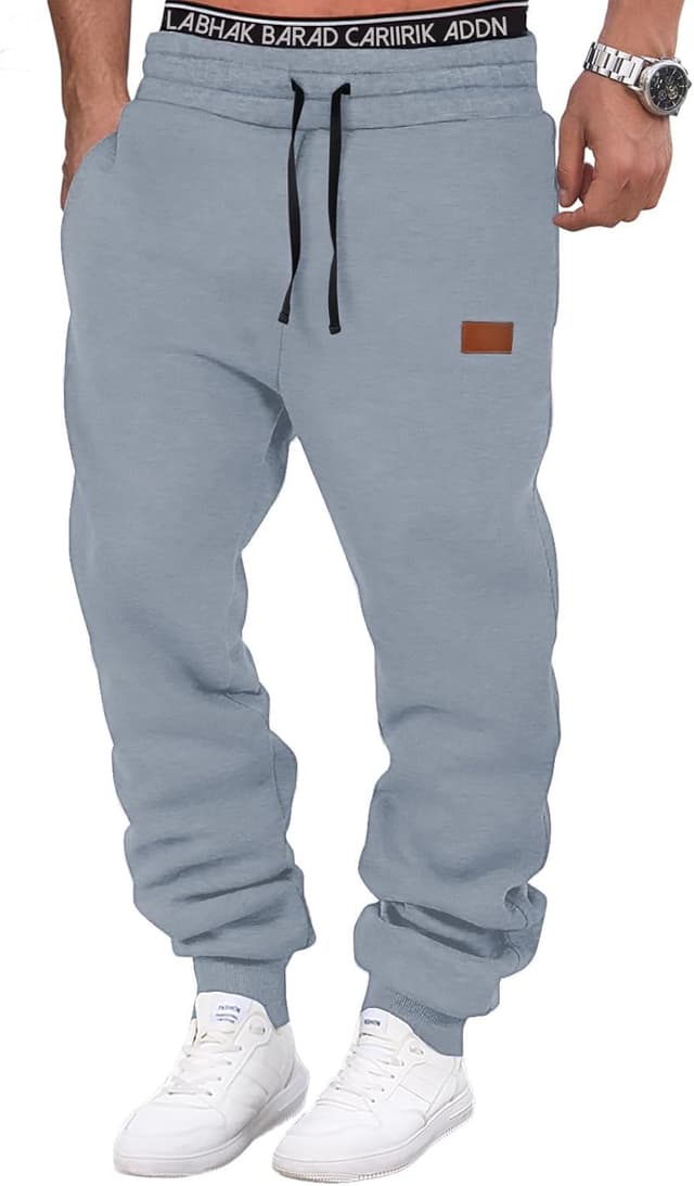 Thumbnail 6 de HMIYA Herren-Jogginghose aus Baumwolle (Trainingshose, Freizeithose) mit Taschen und Kordelzug