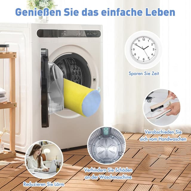 Detalle de Teletrogy Schuhwaschbeutel (2er-Set) mit 3D-Netz und verstellbaren Schuhspannern, bis Max EU46