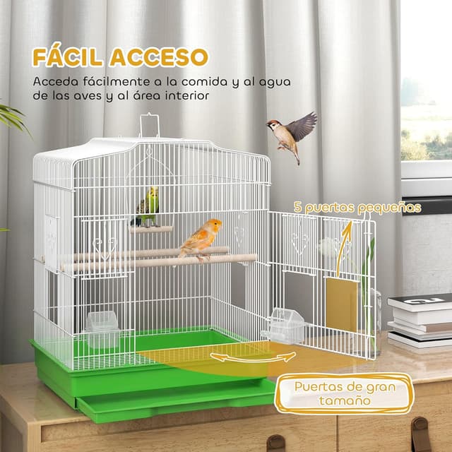 Thumbnail 2 de PawHut Jaula para Pájaros 46,5x36x59 cm