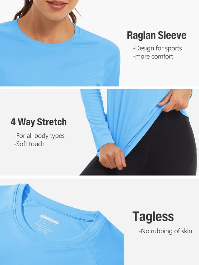 Detalle 2 de UV protection long sleeve top UPF 50+