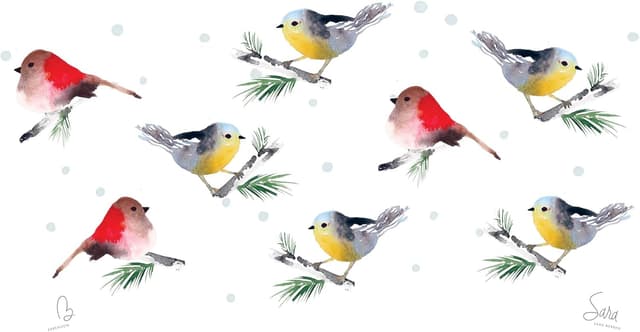 Detalle de Tervis Double-Wall Classic Insulated Tumbler (Sara Berrenson Chickadee), 16 oz