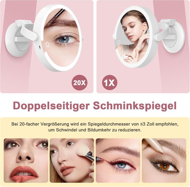 Thumbnail 6 de SURFOU Specchio Trucco 20x con LED