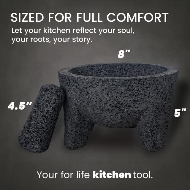 Thumbnail 4 de Molcajete Mexicano volcanic rock mortar and pestle 🍲
