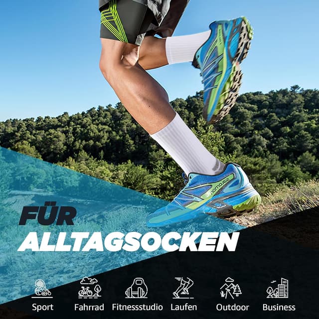 Detalle de TANSTC Sneaker Socken aus Baumwolle (6 Paar) – atmungsaktiv, weich und rutschfest für 35–50