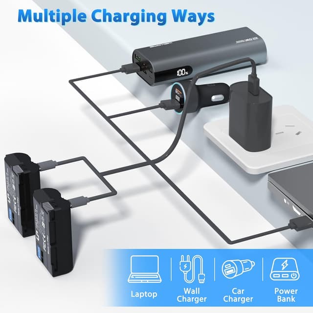 Detalle de LP EN-EL15C Battery 2-Pack (2600mAh) with USB-C Fast Charging for Nikon EN-EL15C